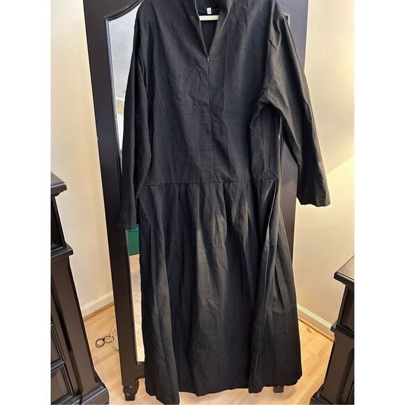 NEW Long Zippered Front Oversized Dress 2X - Picture 1 of 3